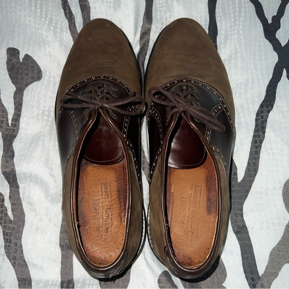 Johnston & Murphy SheepSkin Dress Oxford Shoes Brown Two Tone Leather Men’s 13M main image 10